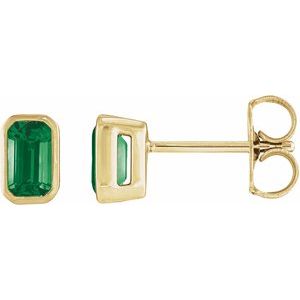 Bezel-Set Solitaire Stud Earrings