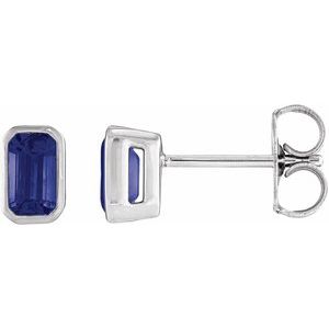 Bezel-Set Solitaire Stud Earrings
