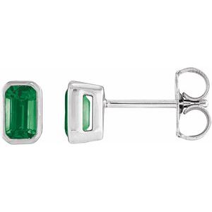 Bezel-Set Solitaire Stud Earrings
