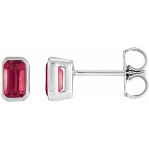 Bezel-Set Solitaire Stud Earrings
