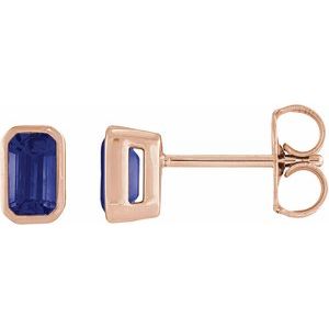 Bezel-Set Solitaire Stud Earrings