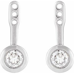 Sterling Silver 1/2 CTW Lab-Grown Diamond Earring Jackets – image 2