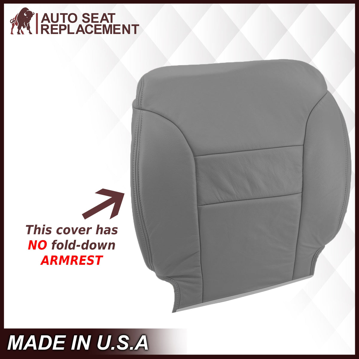 1995-1999 GMC Yukon/Sierra Seat Cover in Gray (60/40 Bench Bottoms): Choose your options