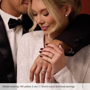 14K Rose Gold 4.75 mm Round 3-Prong Cocktail-Style Earring Mounting – image 4