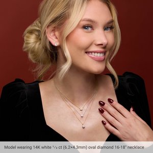 14K Rose Gold 1/4 CTW Lab-Grown Diamond Solitaire 16-18" Necklace