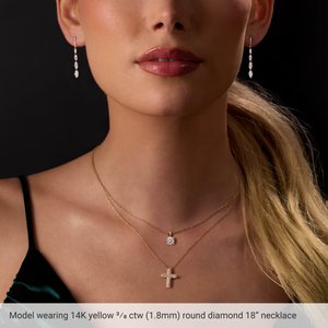 Accented Cross Necklace or Center