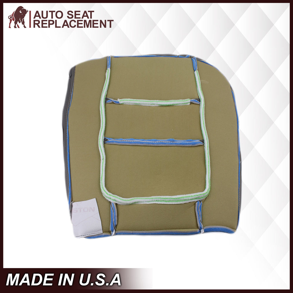2001 Ford F250 F350 Lariat Perforated Seat Cover in Gray: Choose Leather or Vinyl