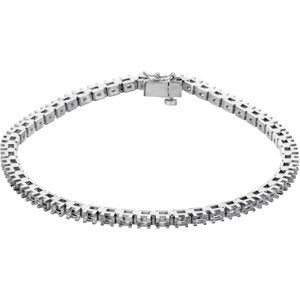 14K White Gold 2.7 mm Round Line 7 1/4" Bracelet Mounting
