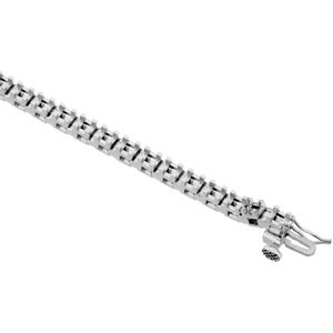 14K White Gold 2.7 mm Round Line 7 1/4" Bracelet Mounting – image 2