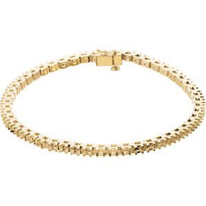 14K Yellow Gold 2.7 mm Round Line 7 1/4" Bracelet Mounting