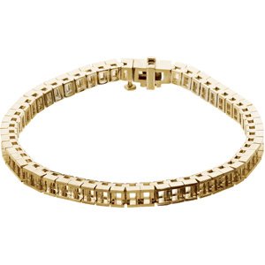 18K Yellow Gold 3 mm Square Line 7 1/4" Bracelet Mounting