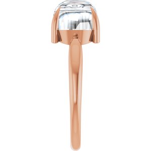 14K Rose Gold 10x8 mm Oval Claw-Prong Cabochon Ring Mounting – image 7