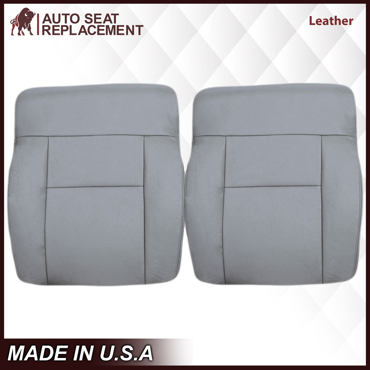 2004-2008 Ford F150 Seat Cover in Gray: Choose Leather or Vinyl