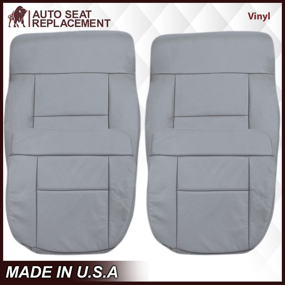 2004-2008 Ford F150 Seat Cover in Gray: Choose Leather or Vinyl