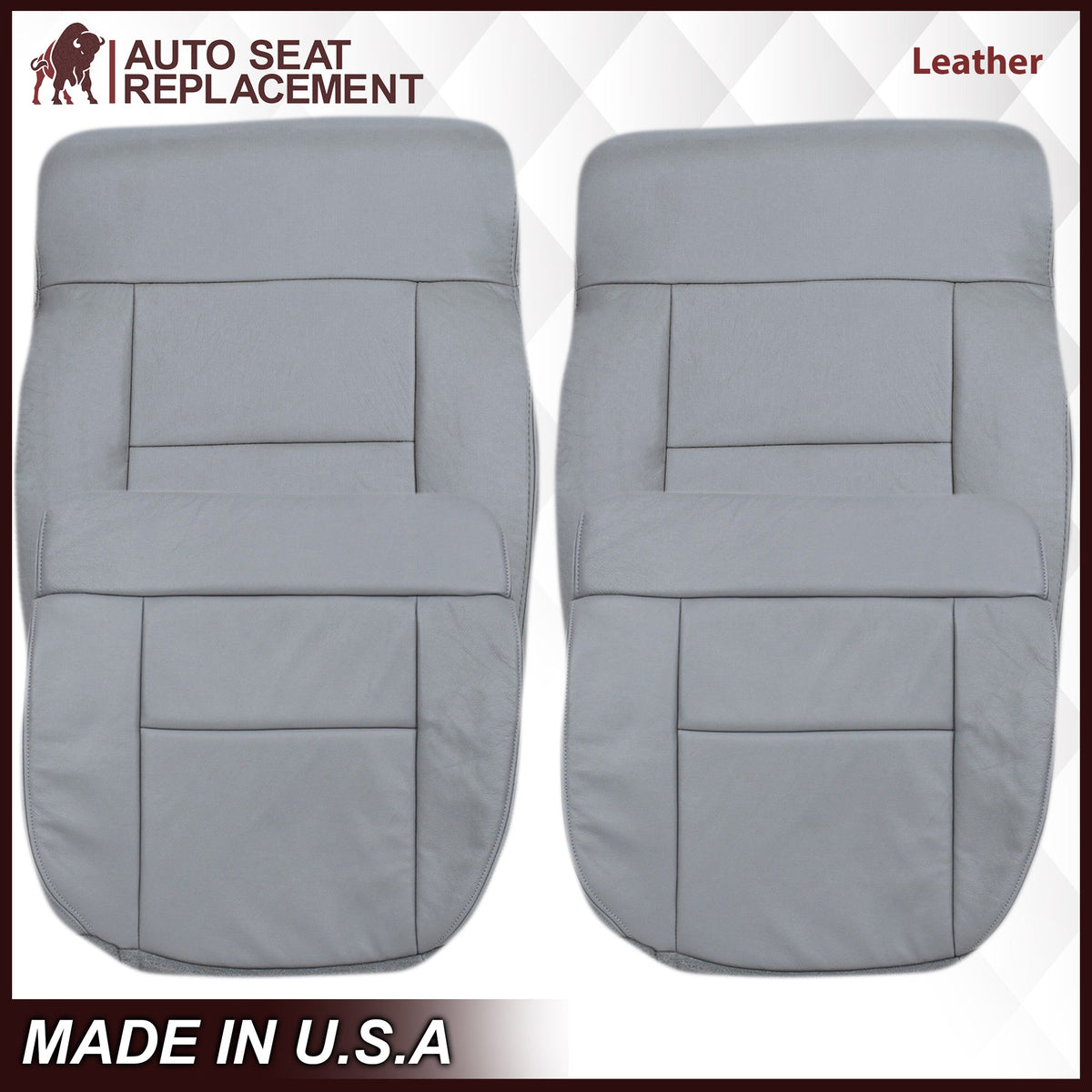 2004-2008 Ford F150 Seat Cover in Gray: Choose Leather or Vinyl