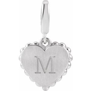 Engravable Heart Charm/Pendant