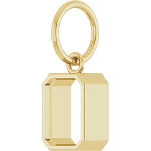 10K Yellow Gold 7x5 mm Emerald Charm/Pendant Mounting – image 4
