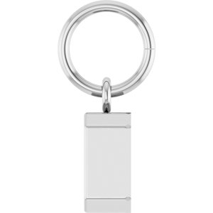 14K White Gold 6x4 mm Emerald Charm/Pendant Mounting – image 6