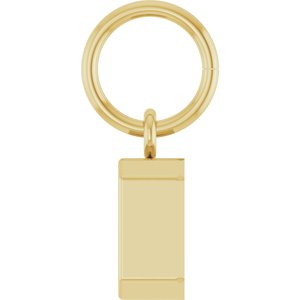 14K Yellow Gold 6x4 mm Emerald Charm/Pendant Mounting – image 6