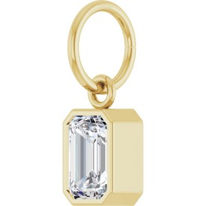14K Yellow Gold 5/8 CT Lab-Grown Diamond Charm/Pendant – image 2