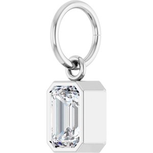 14K White Gold 5/8 CT Lab-Grown Diamond Charm/Pendant – image 2
