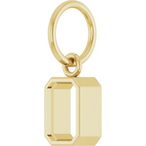 14K Yellow Gold 6x4 mm Emerald Charm/Pendant Mounting – image 4