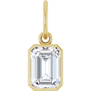 14K Yellow Gold 1 1/4 CT Lab-Grown Diamond Charm/Pendant