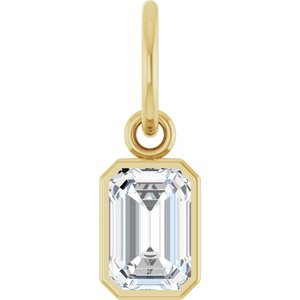 14K Yellow Gold 5/8 CT Lab-Grown Diamond Charm/Pendant
