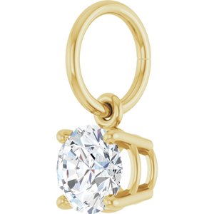 14K Yellow Gold 5 mm Round Charm/Pendant Mounting – image 3
