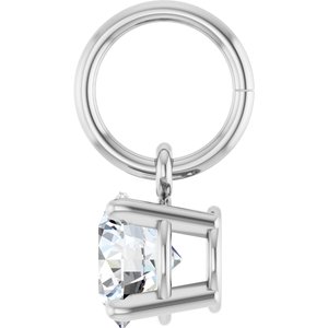 14K White Gold 5 mm Round Charm/Pendant Mounting – image 5
