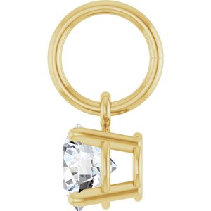 14K Yellow Gold 1/2 CT Natural Diamond Charm/Pendant – image 3