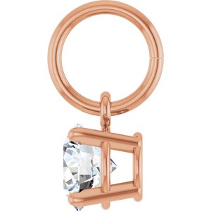 14K Rose Gold 5 mm Round Charm/Pendant Mounting – image 5