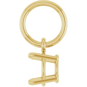 14K Yellow Gold 5 mm Round Charm/Pendant Mounting – image 6