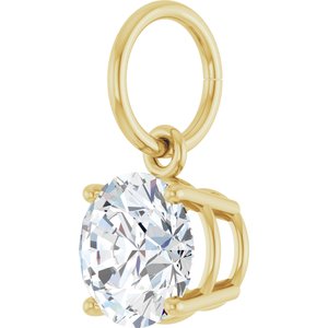 14K Yellow Gold 9/10 CT Natural Diamond Charm/Pendant – image 2