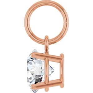 14K Rose Gold 9/10 CT Natural Diamond Charm/Pendant – image 3