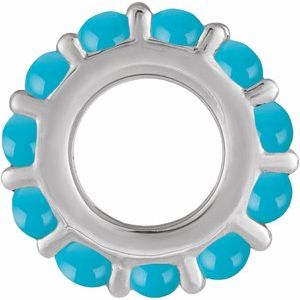 Accented Cabochon Spacer Charm/Pendant