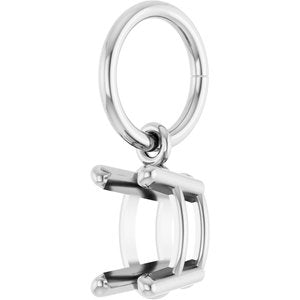Platinum 6x4 mm Oval Charm/Pendant Mounting – image 4