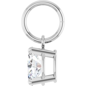 14K White Gold 6x4 mm Oval Charm/Pendant Mounting – image 5
