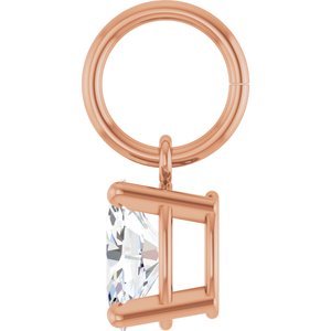 14K Rose Gold 3/8 CT Lab-Grown Diamond Charm/Pendant – image 3