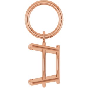 14K Rose Gold 8x6 mm Oval Charm/Pendant Mounting – image 6