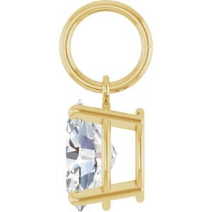 14K Yellow Gold 8x6 mm Oval Charm/Pendant Mounting – image 5