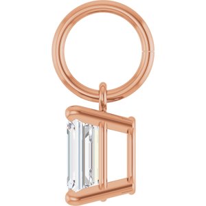 14K Rose Gold 5/8 CT Lab-Grown Diamond Charm/Pendant – image 3