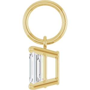 14K Yellow Gold 5/8 CT Lab-Grown Diamond Charm/Pendant – image 3