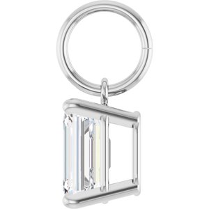 Platinum 1 1/4 CT Lab-Grown Diamond Charm/Pendant – image 3