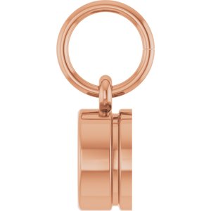14K Rose Gold 5.2 mm Round Charm/Pendant Mounting – image 6