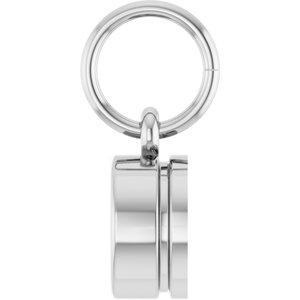 14K White Gold 5.2 mm Round Charm/Pendant Mounting – image 6