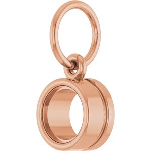 14K Rose Gold 5.2 mm Round Charm/Pendant Mounting – image 4