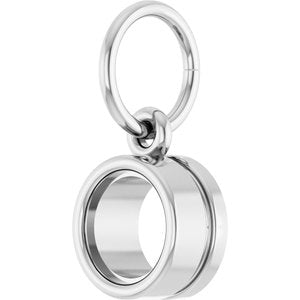 14K White Gold 5.2 mm Round Charm/Pendant Mounting – image 4