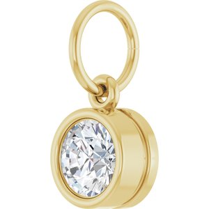 14K Yellow Gold 5.2 mm Round Charm/Pendant Mounting – image 3