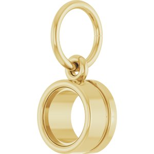14K Yellow Gold 5.2 mm Round Charm/Pendant Mounting – image 4